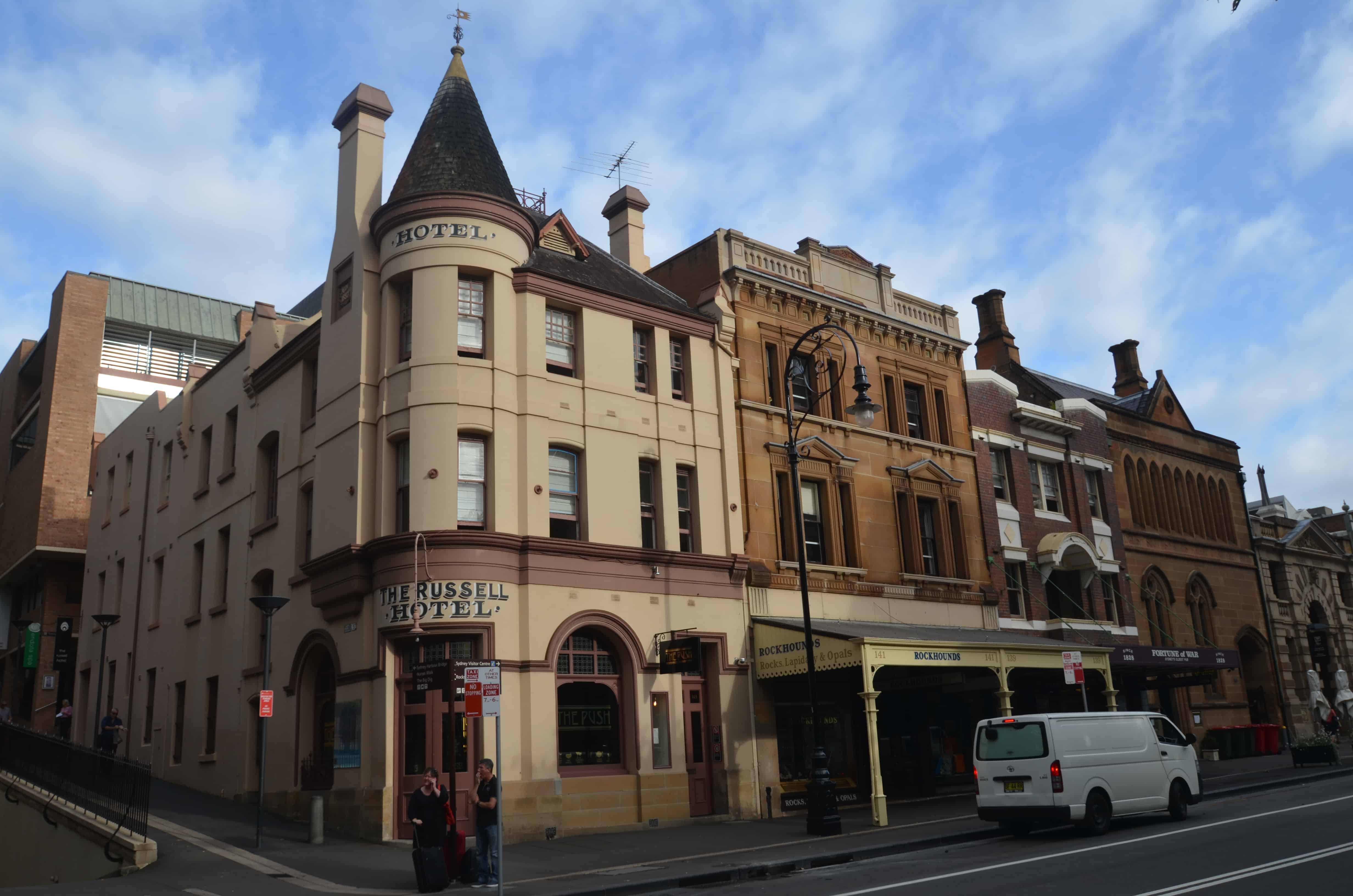 The Russell Hotel from the street