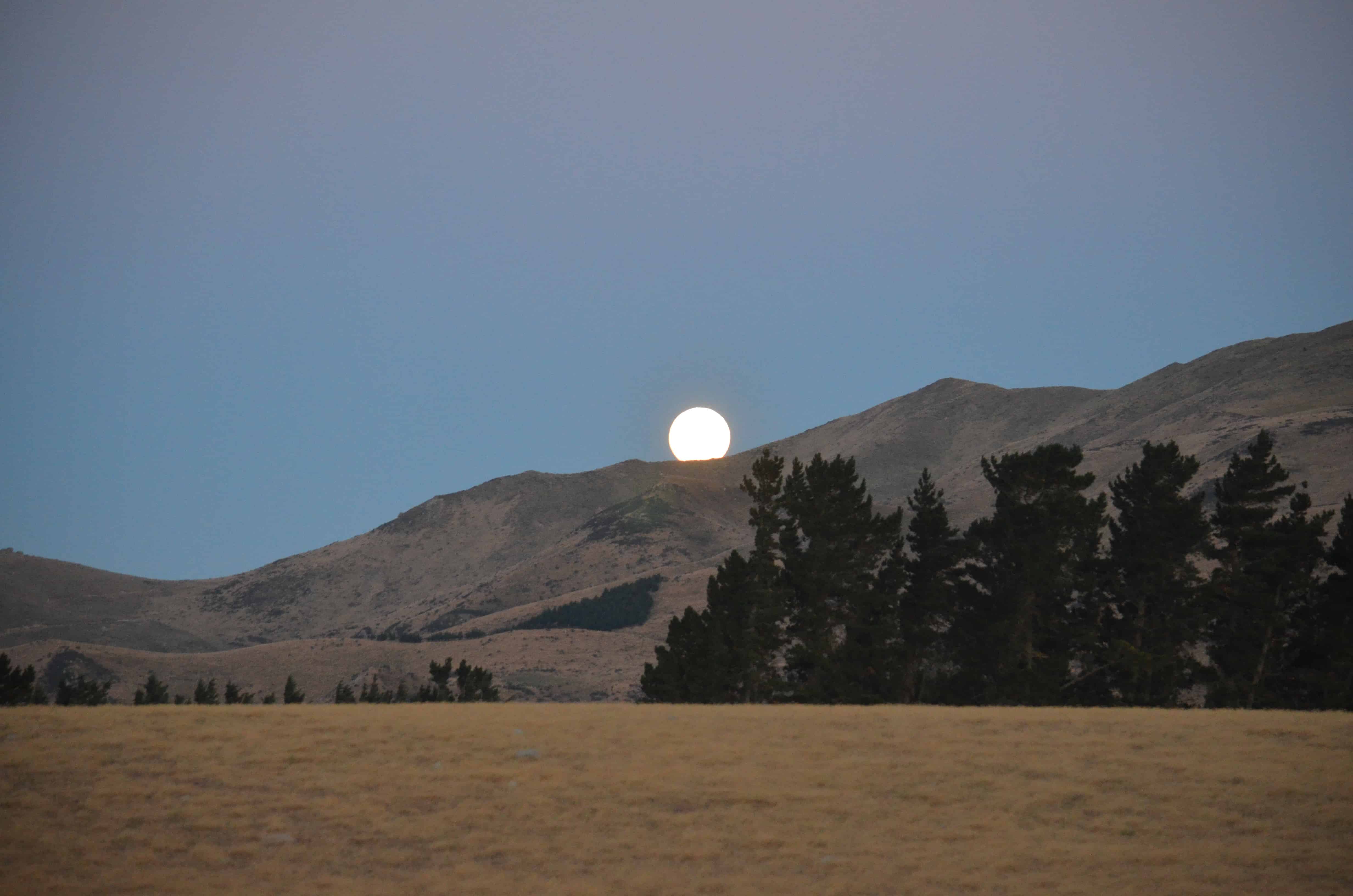Moonrise over the villa