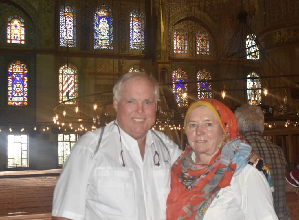 John and Janice at the Blue Mosque