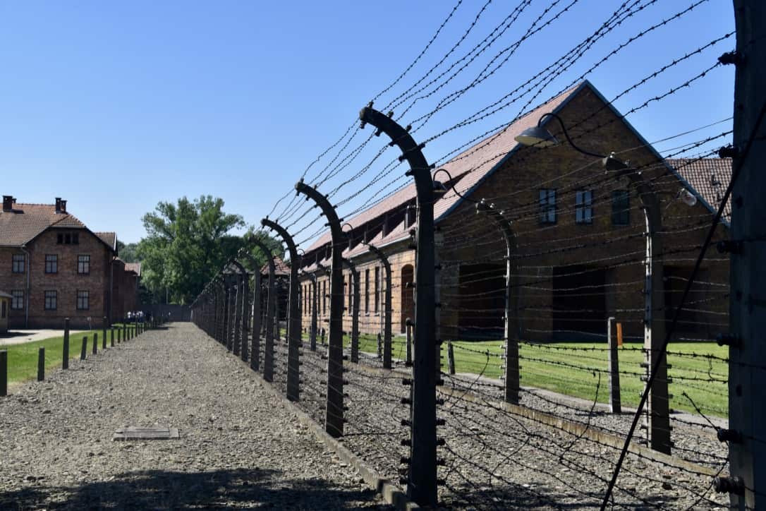 The fencing around the camp