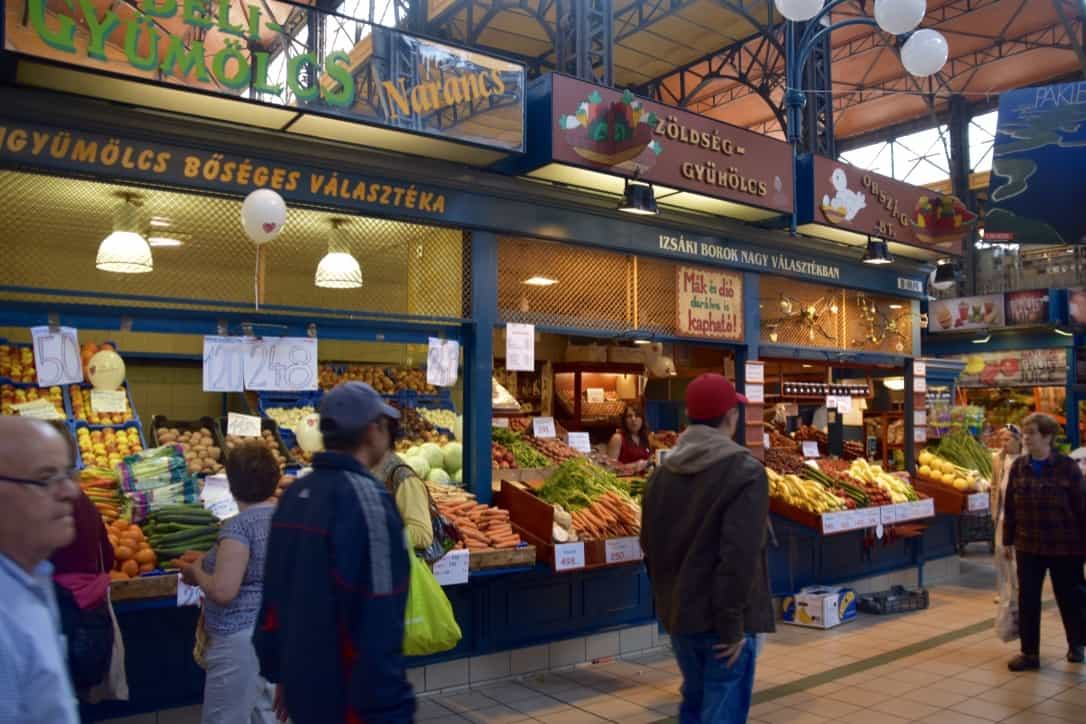 The great central market hall in Budapest