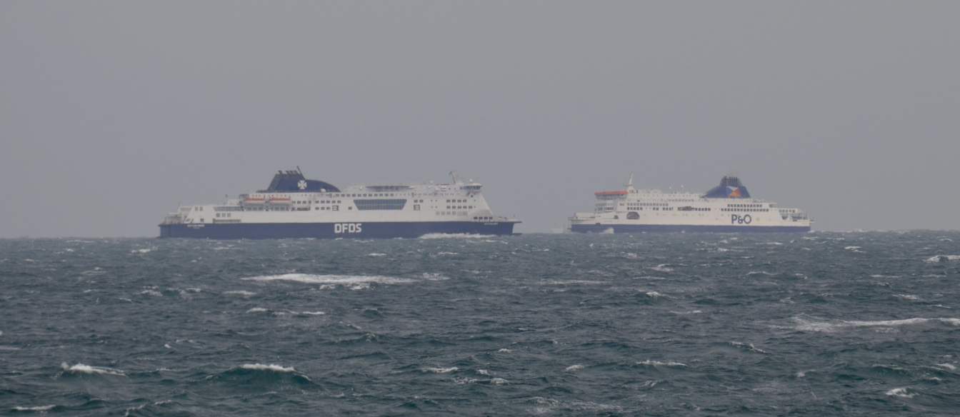 Channel ferries running between England and France