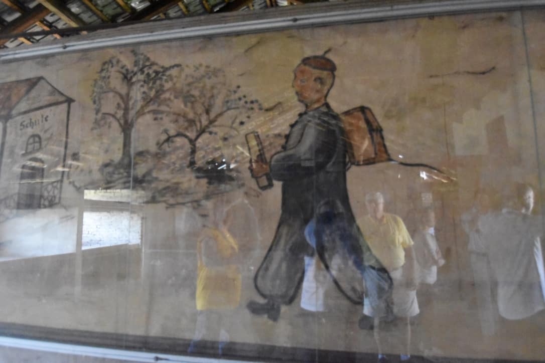 A child's drawing, preserved