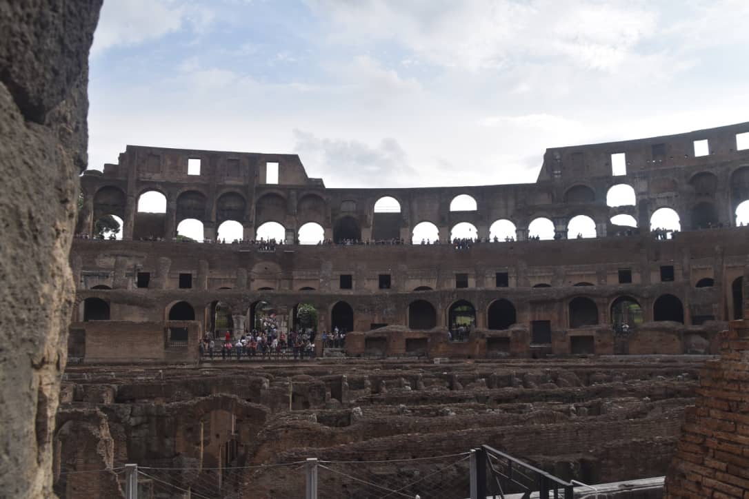 Walking into the Colosseum arena