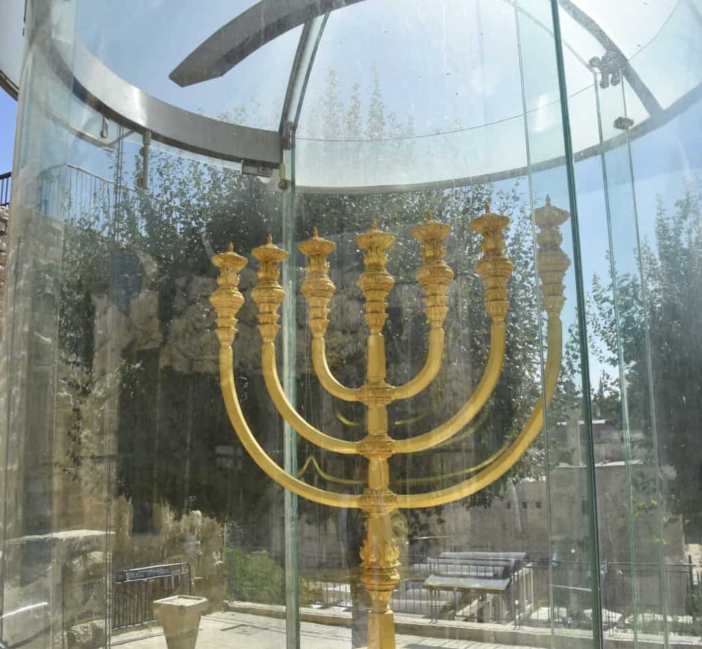 The golden menorah