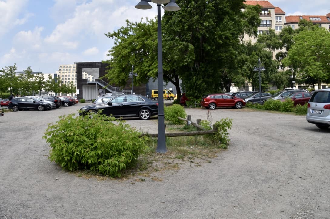 The parking lot built over the site of Hitler's bunker