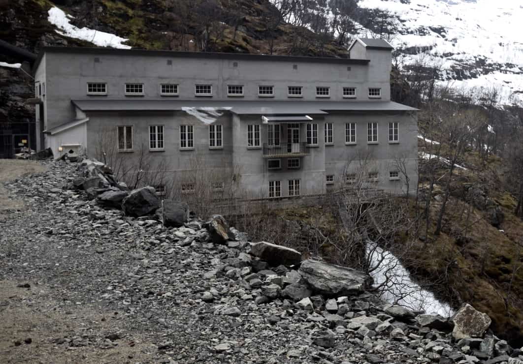 The power station fed by Kjosfossen falls