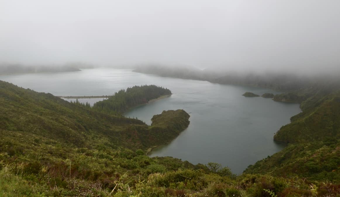 Lagoa do Fogo after the fog lifted
