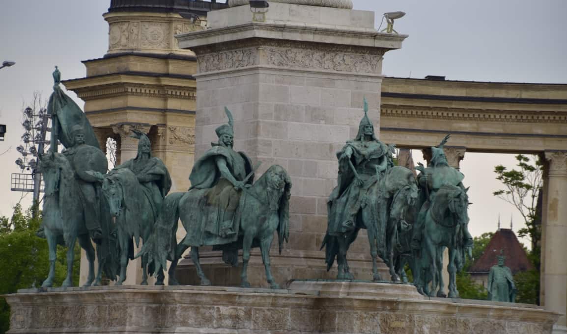 The statue of the Seven Chieftains of the Magyars
