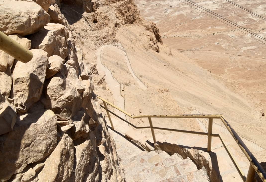 The winding snake path up Masada