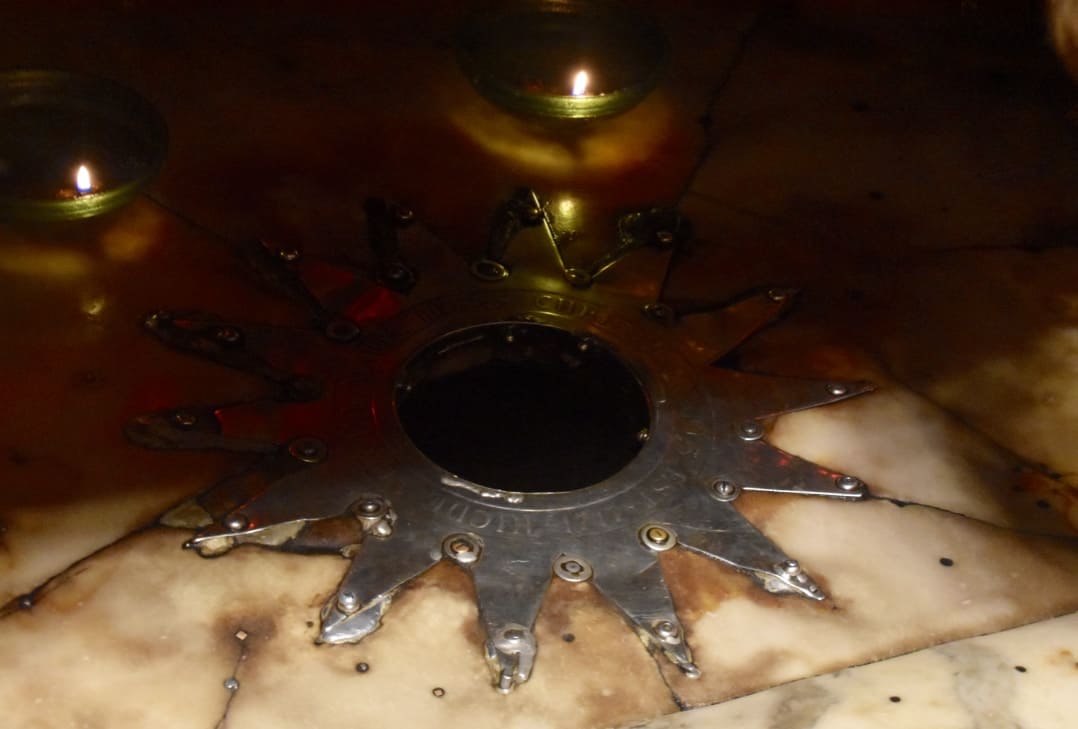 The silver star marking the birthplace of Jesus