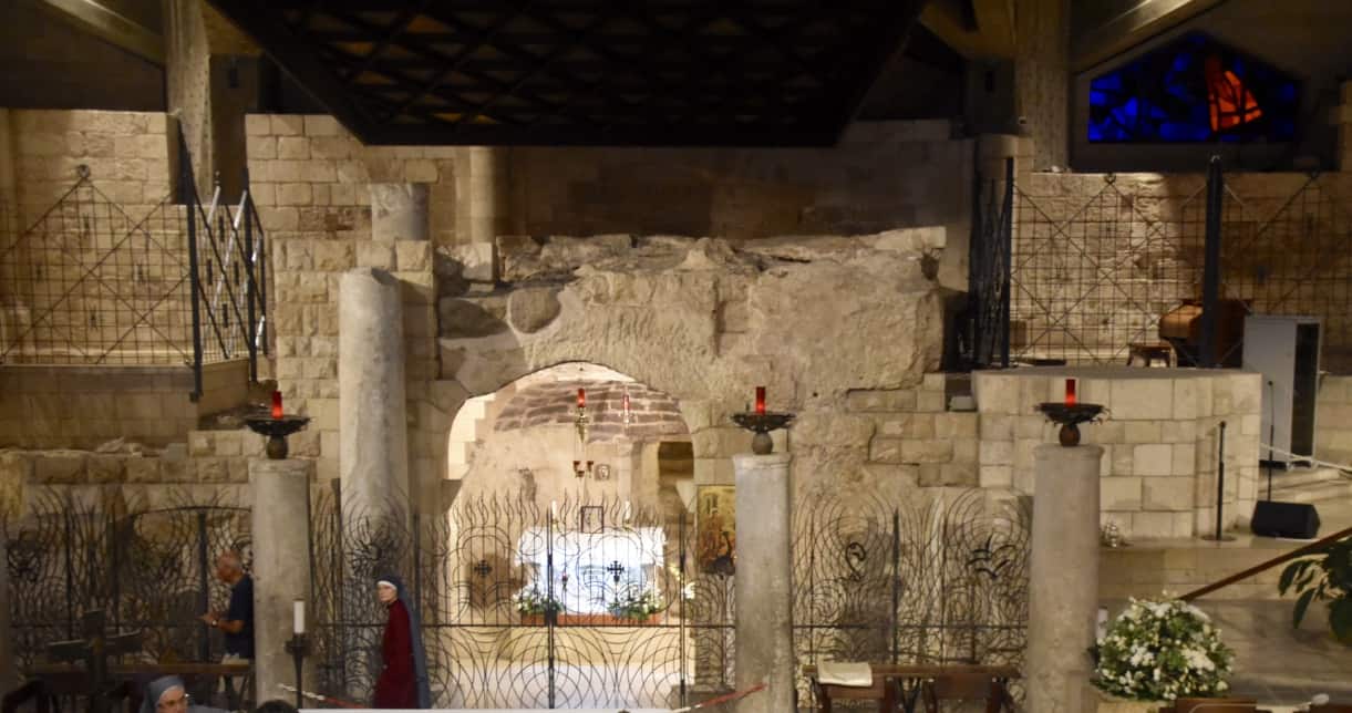 The sunken grotto of Mary's home