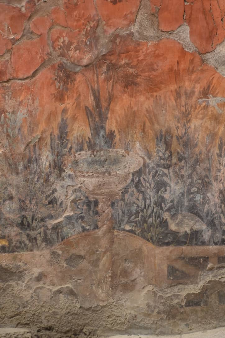 A surviving wall fresco