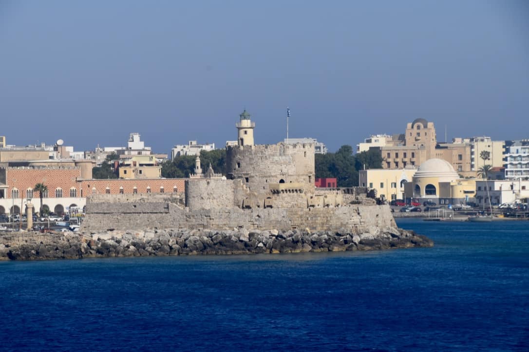 Rhodes seen from the sea