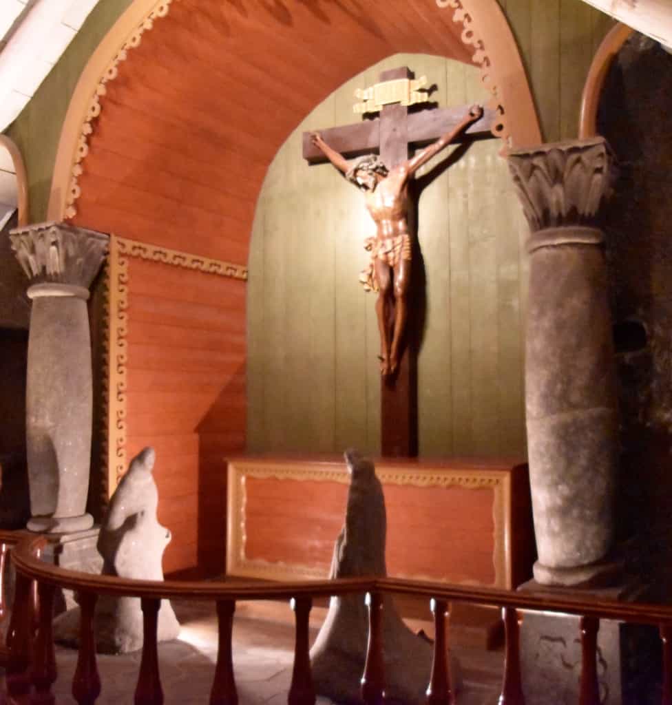 A chapel carved underground in the salt mine