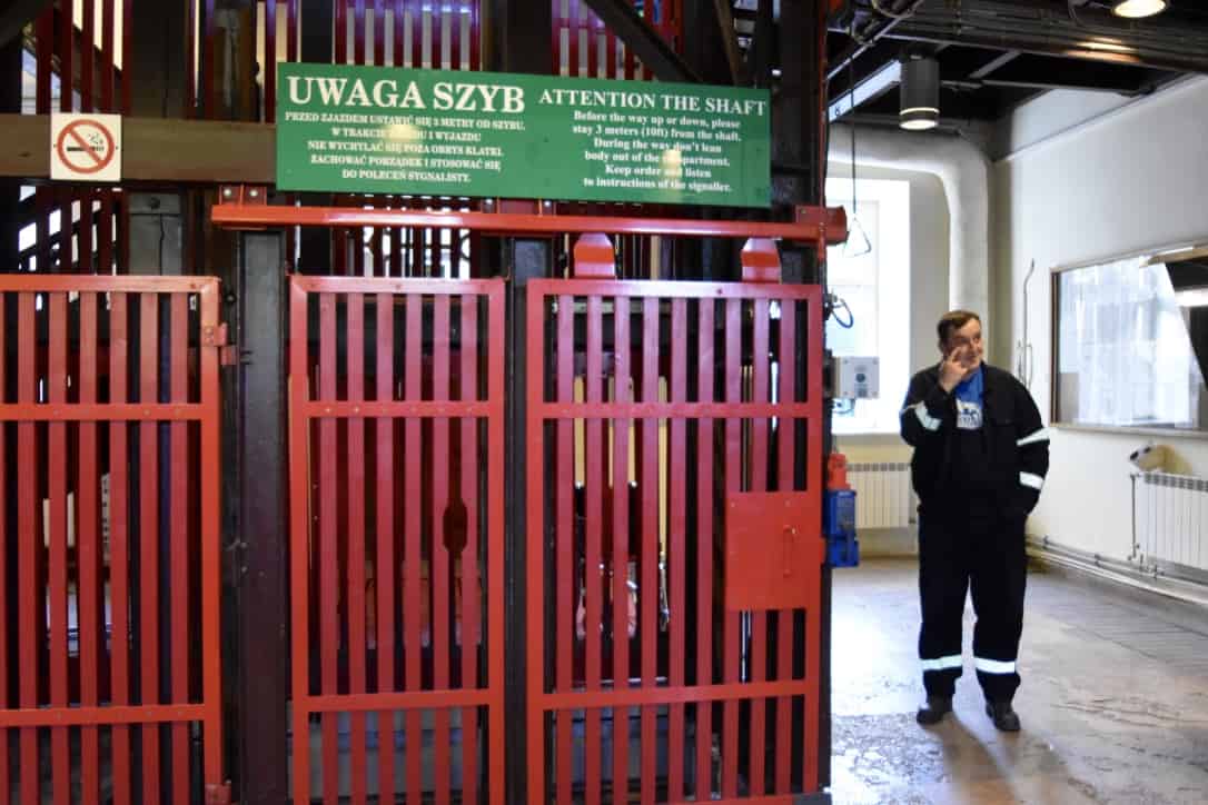 The miners' elevator back to the surface