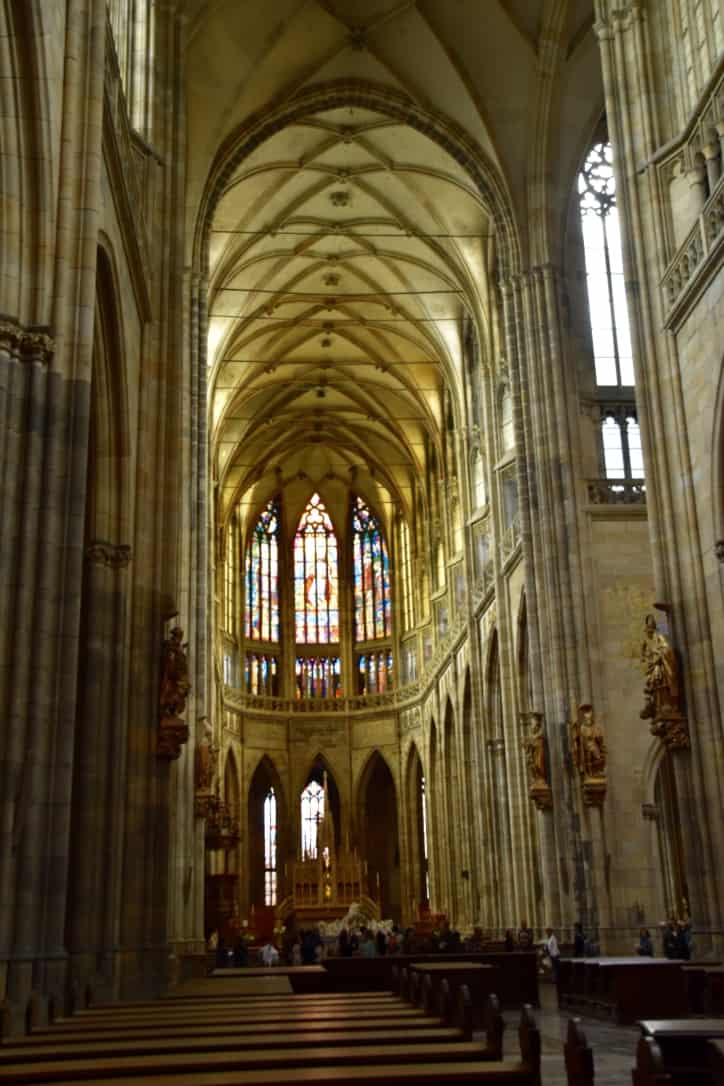 The nave of St. Vitus Cathedral