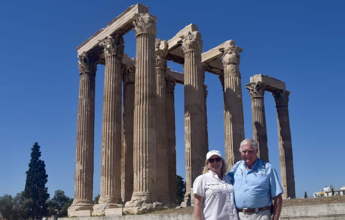 John and Janice at the Temple of Olympian Zeus