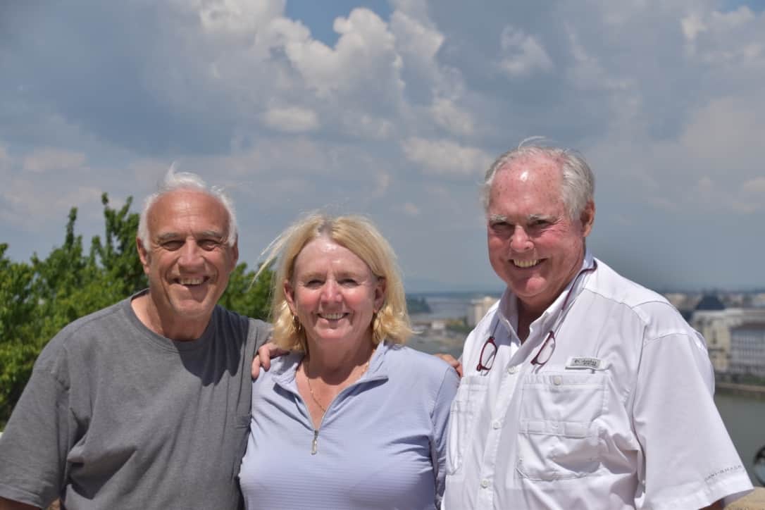 The three of us on Castle Hill, with Hal