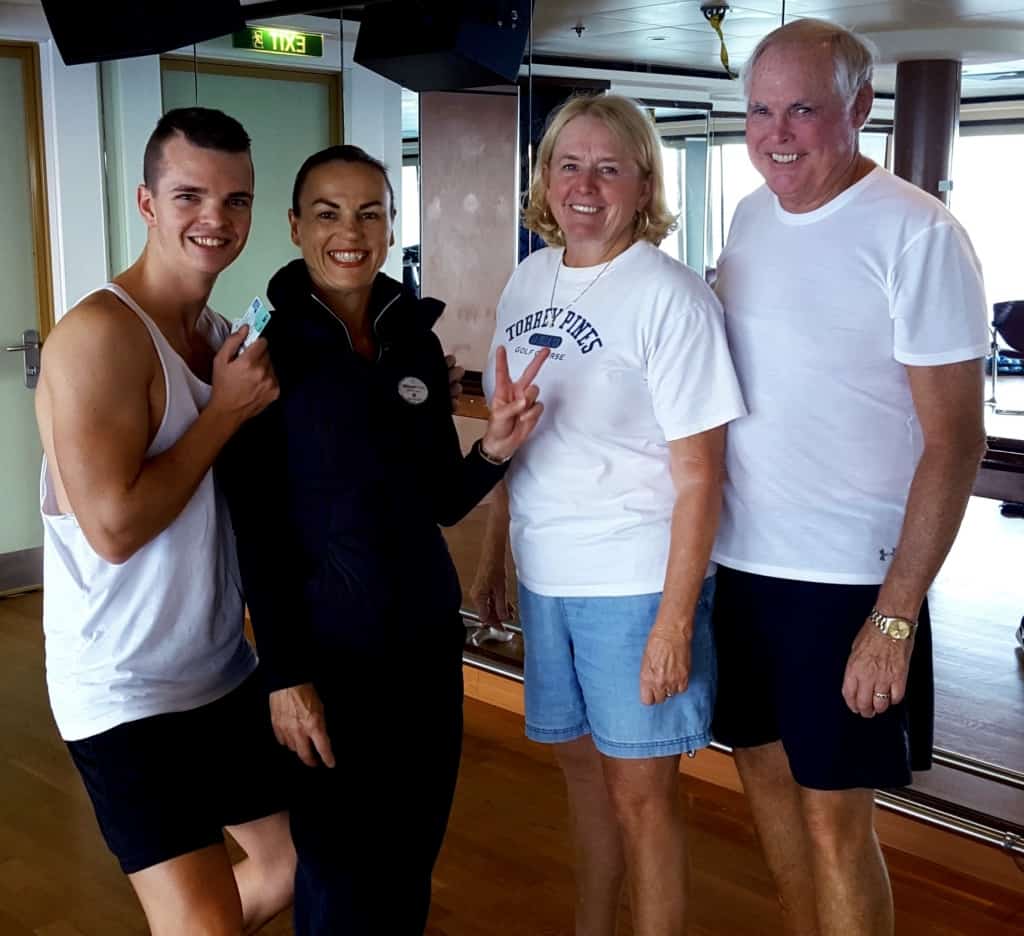 Andrea and Johann, our fitness trainers aboard the Norwegian Star
