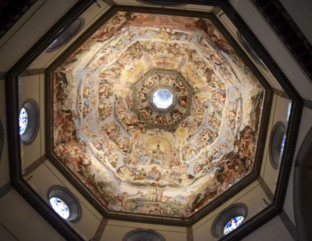 Vasari's Last Judgment painted inside the dome