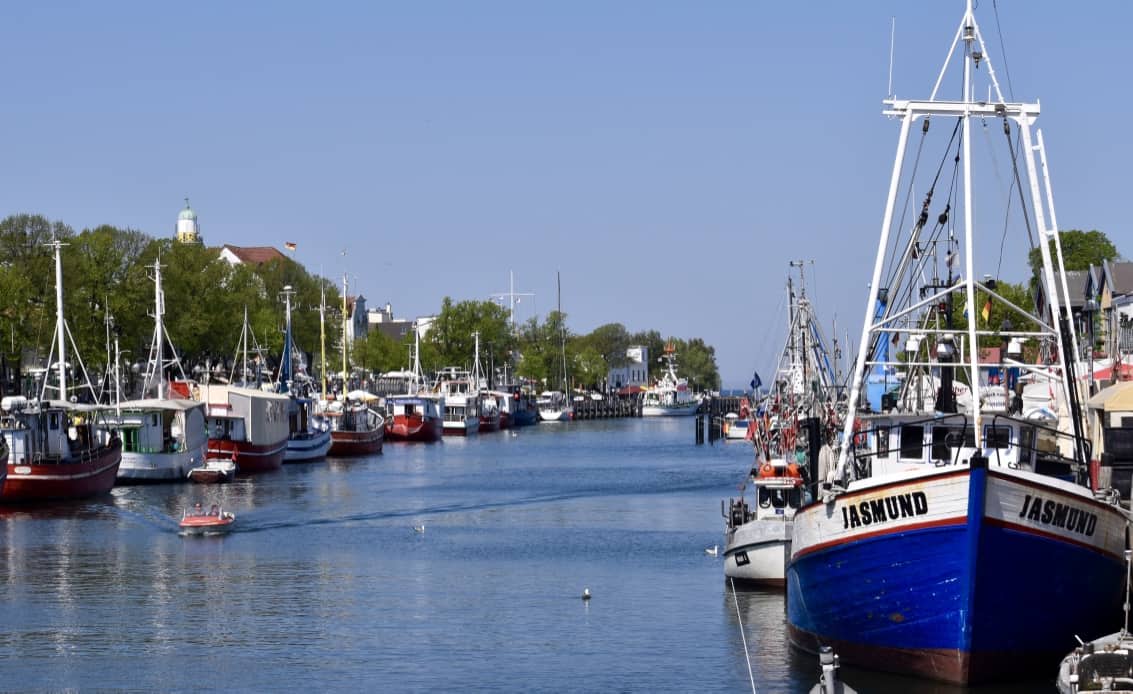 The canal in the Warnemunde fishing village