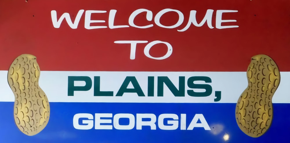 The Welcome to Plains, Georgia sign