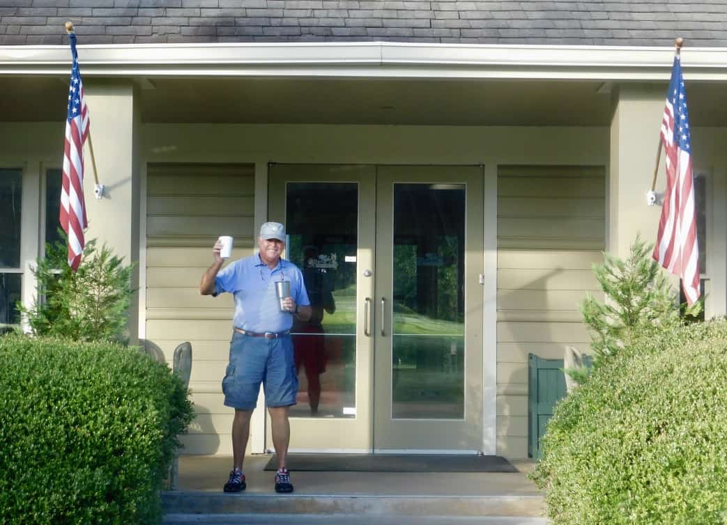 John at the clubhouse
