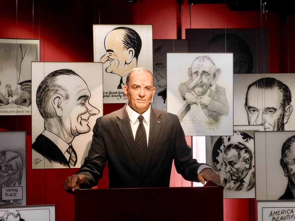 The talking LBJ robot