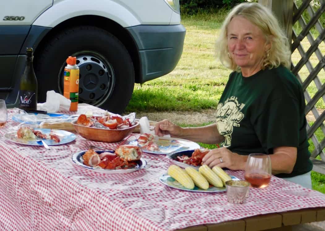 Lobster delivered to our campsite