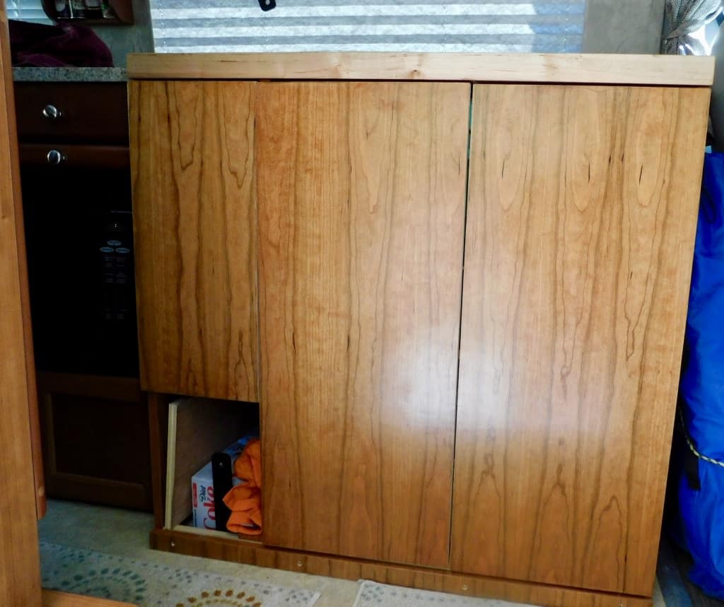 Our new cabinet in the RV