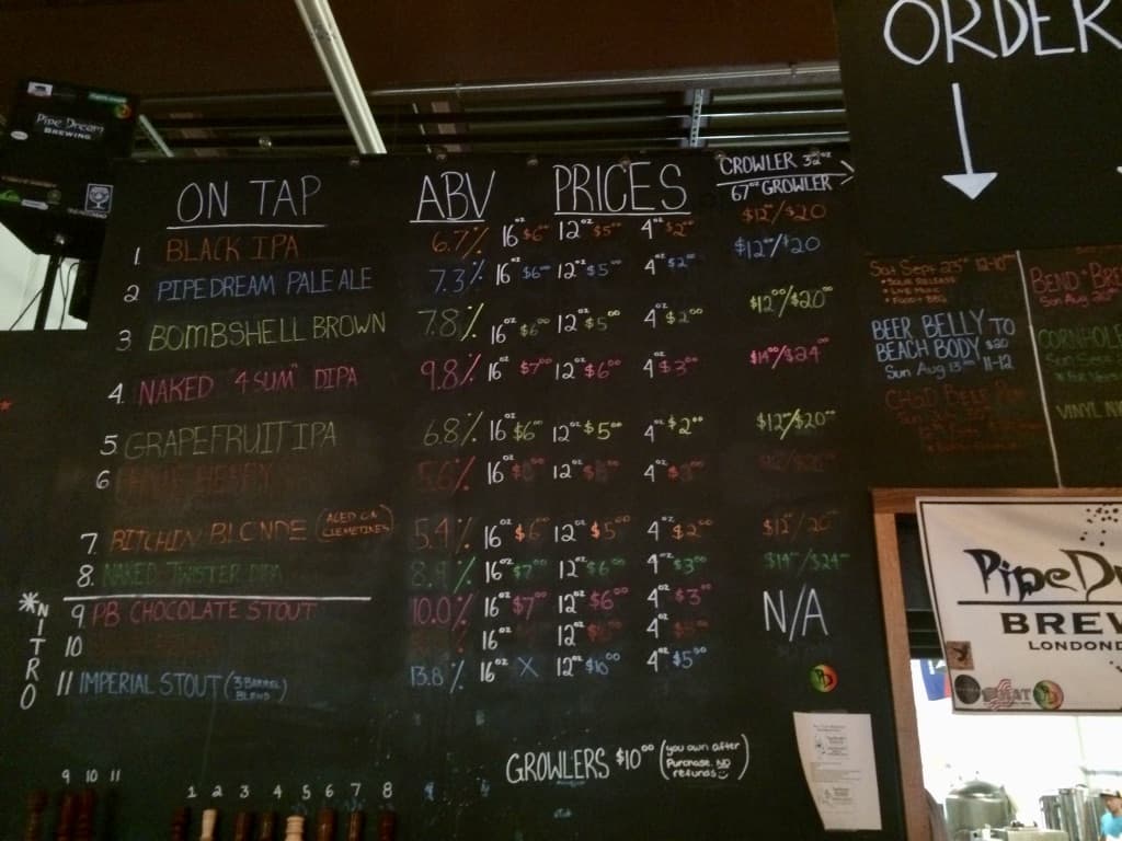 The day's choice at Pipe Dream