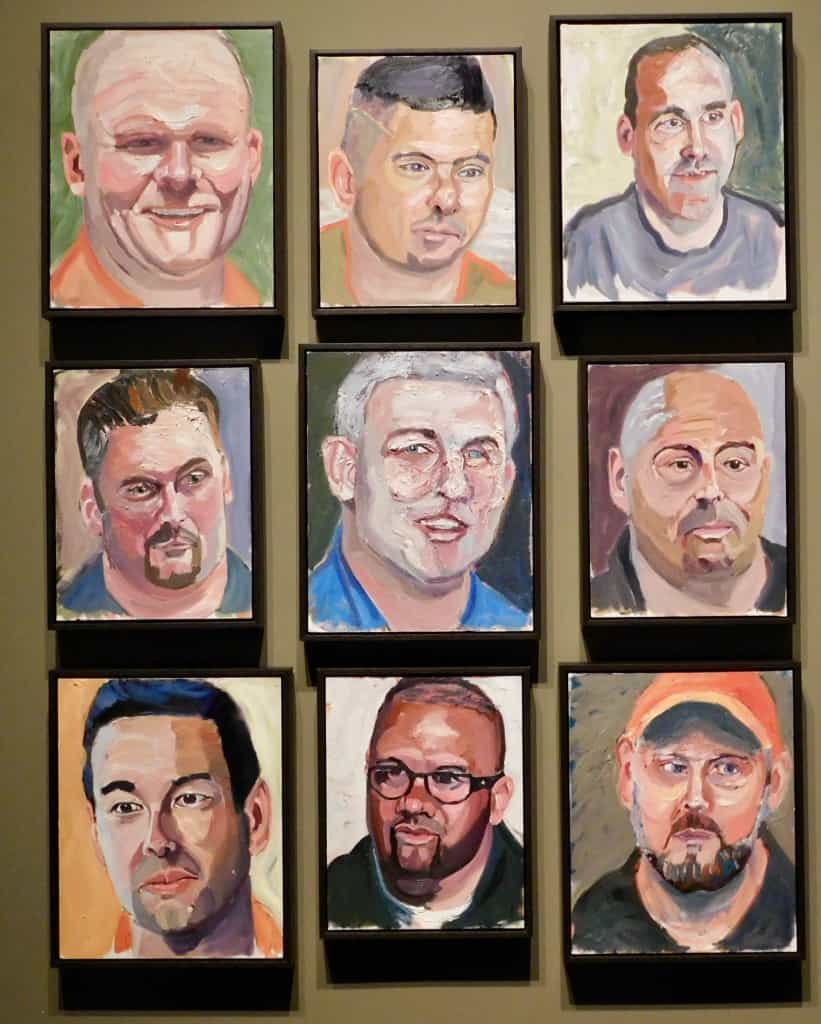 More of the veterans' portraits on display