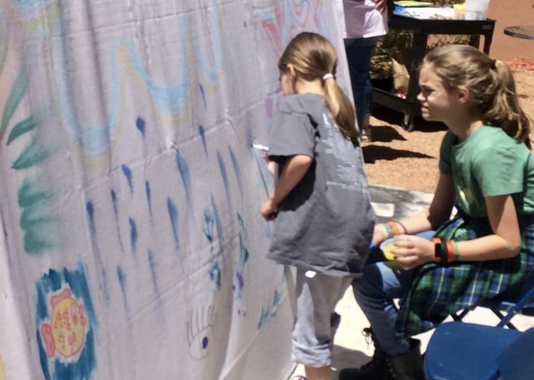 A family paint day at the Museum of Contemporary Native Arts