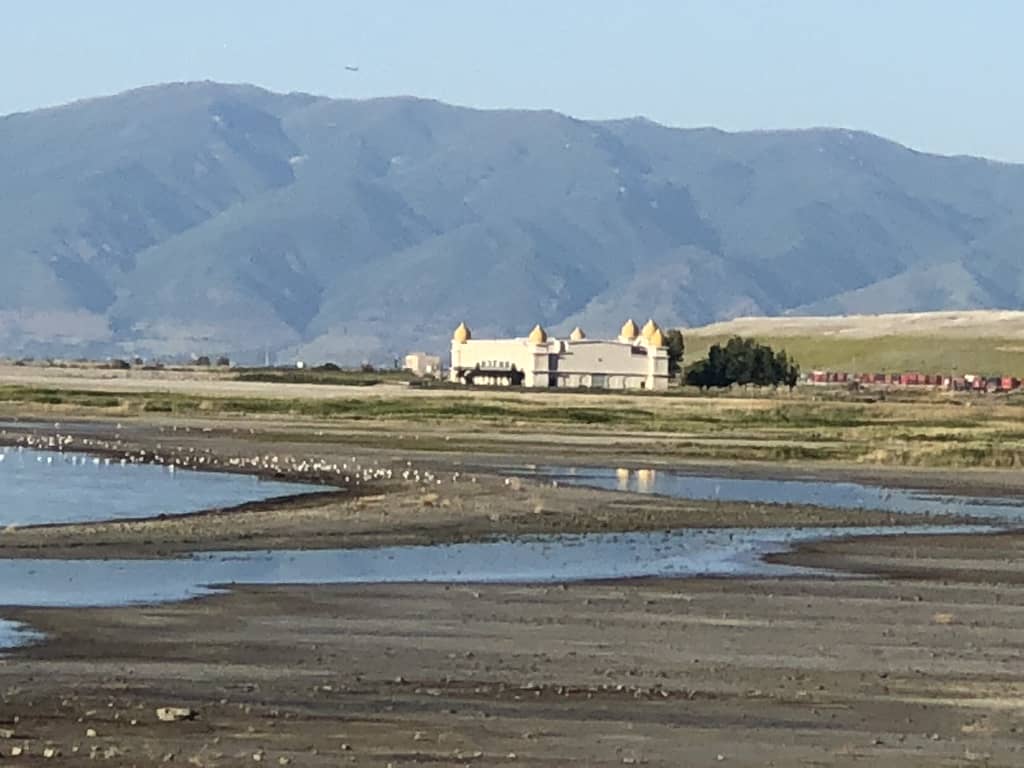 The view from our campsite at the Great Salt Lake marina