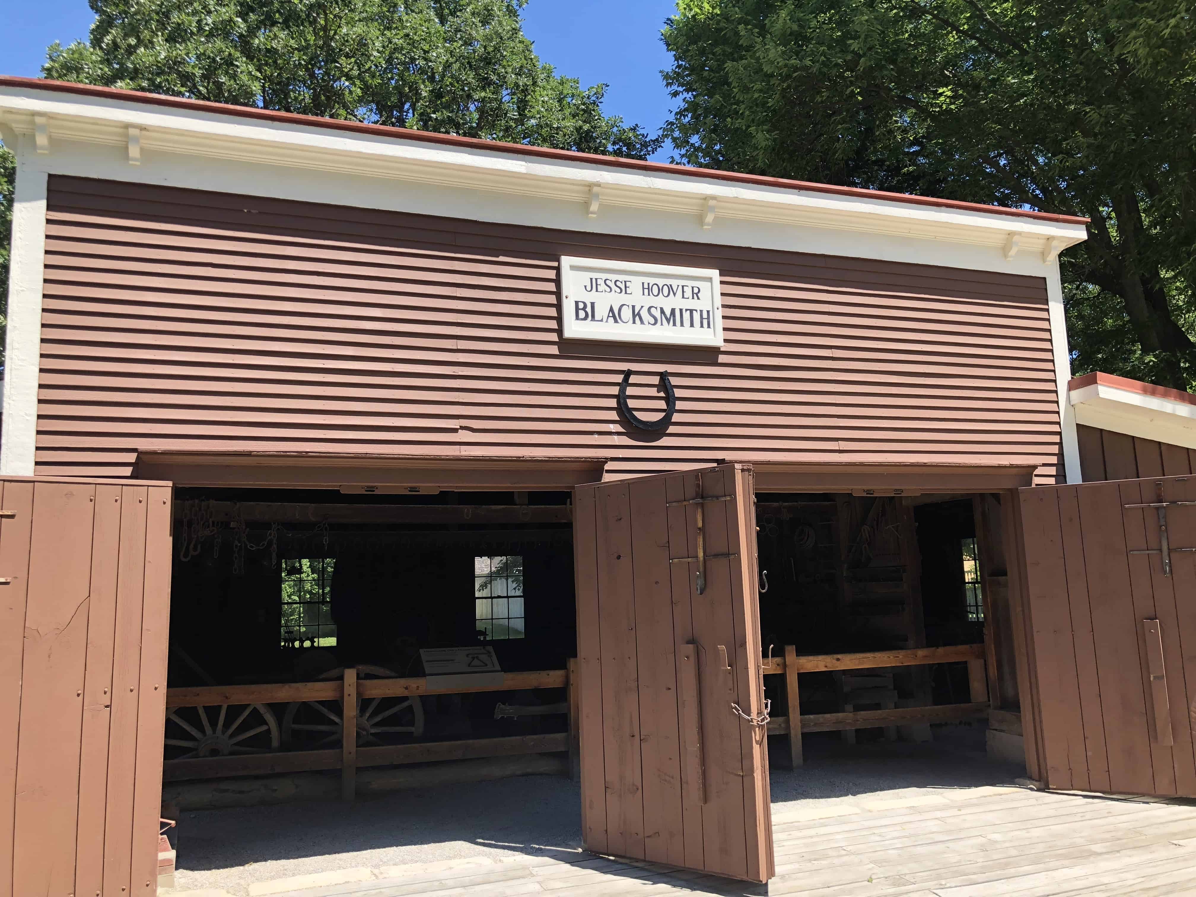 His father's blacksmith shop