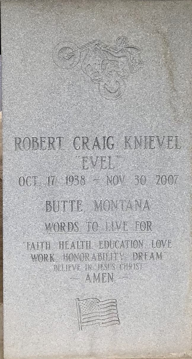 Evel Knievel's grave