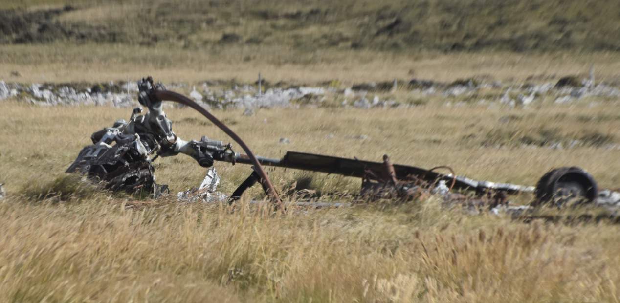 War wreckage kept as a memorial
