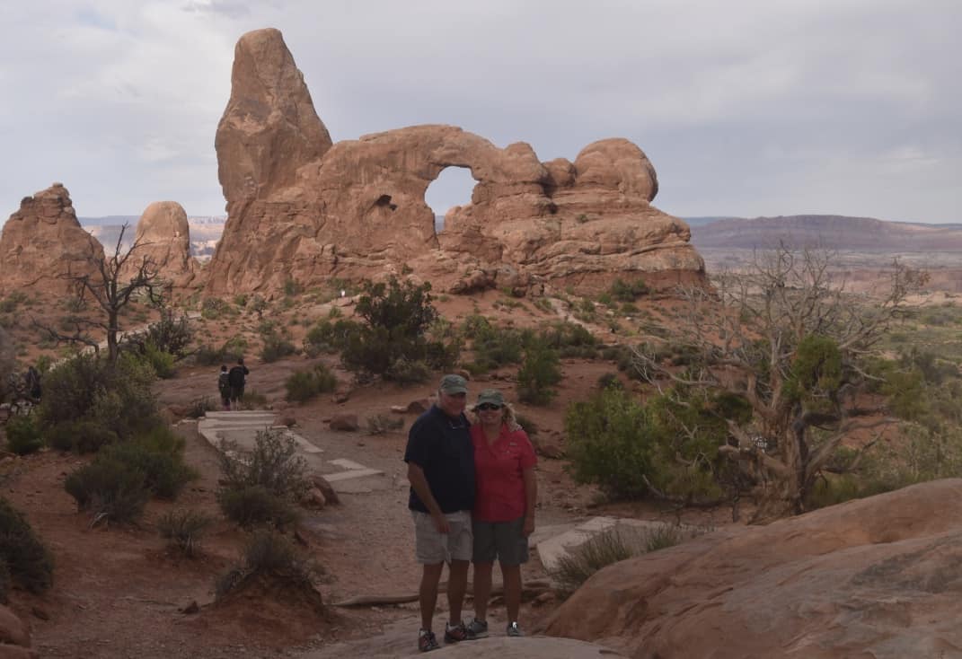 Janice and John at the lower Delicate Arch viewpoint