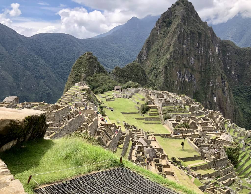 The first look down at Machu Picchu