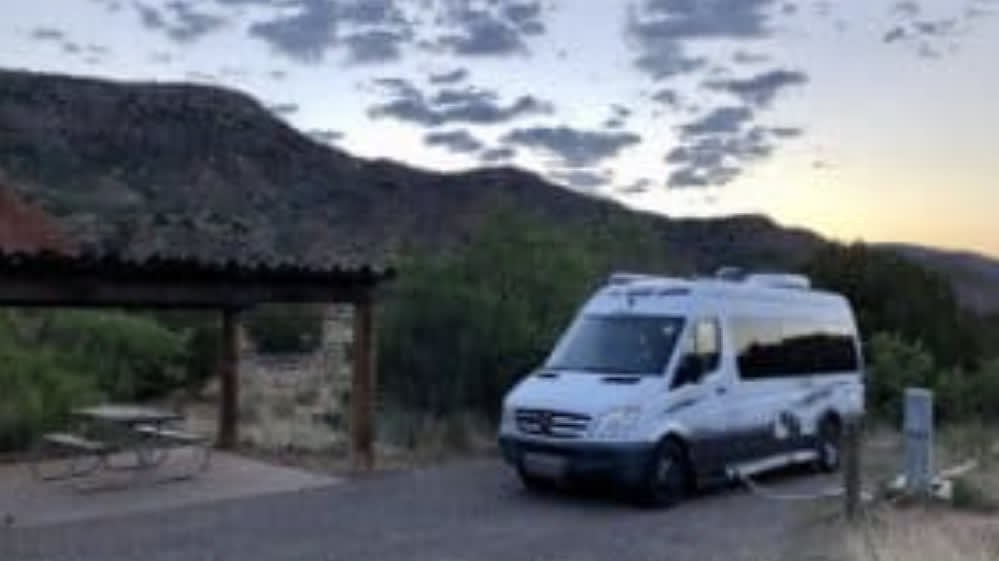 Our site down in Palo Duro Canyon