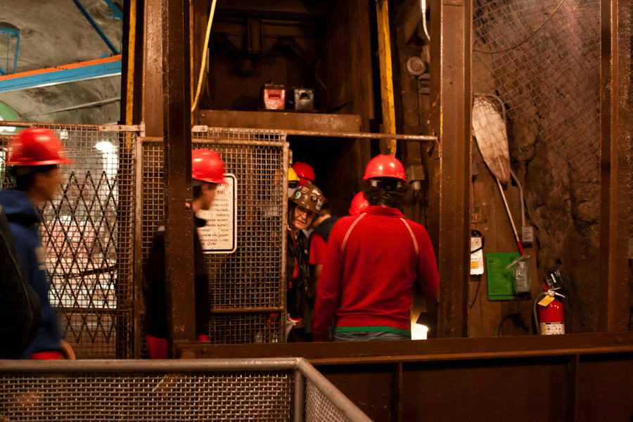 Down into the mine