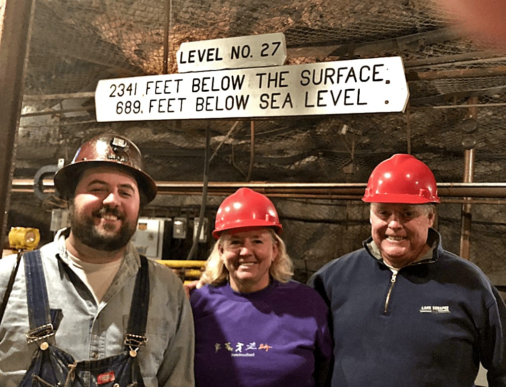 With James, 2,341 feet down
