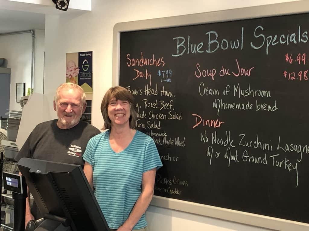 Cody Lloyd and her father at the Blue Bowl