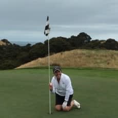 Bunny's hole in one at Cape Kidnappers, New Zealand
