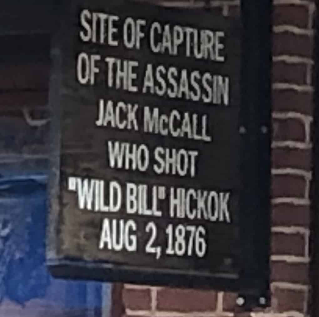 The sign telling of his captured killer