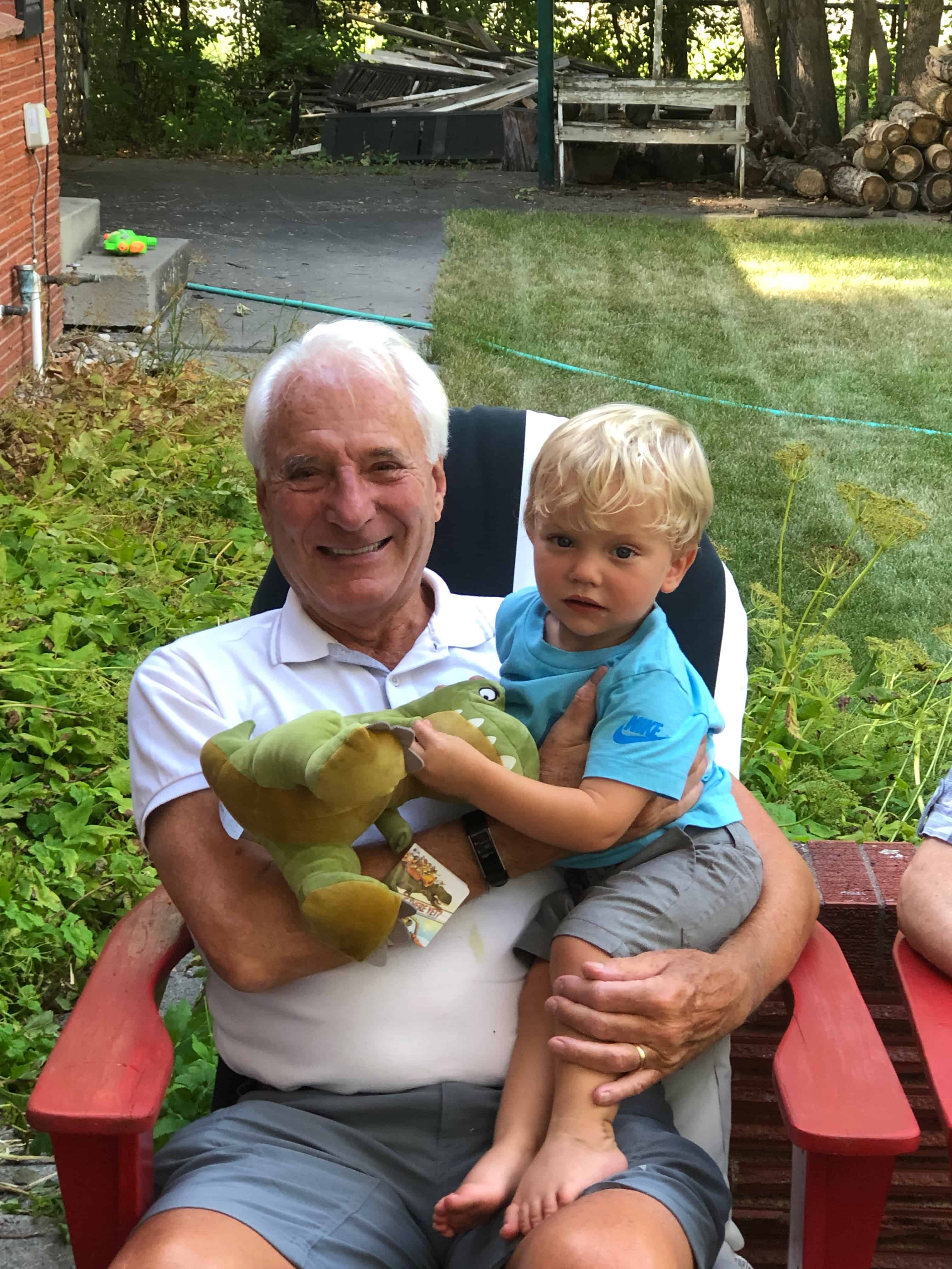 John Bohlinger and his grandson