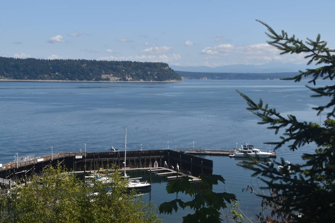 Langley marina, with Camano Head beyond