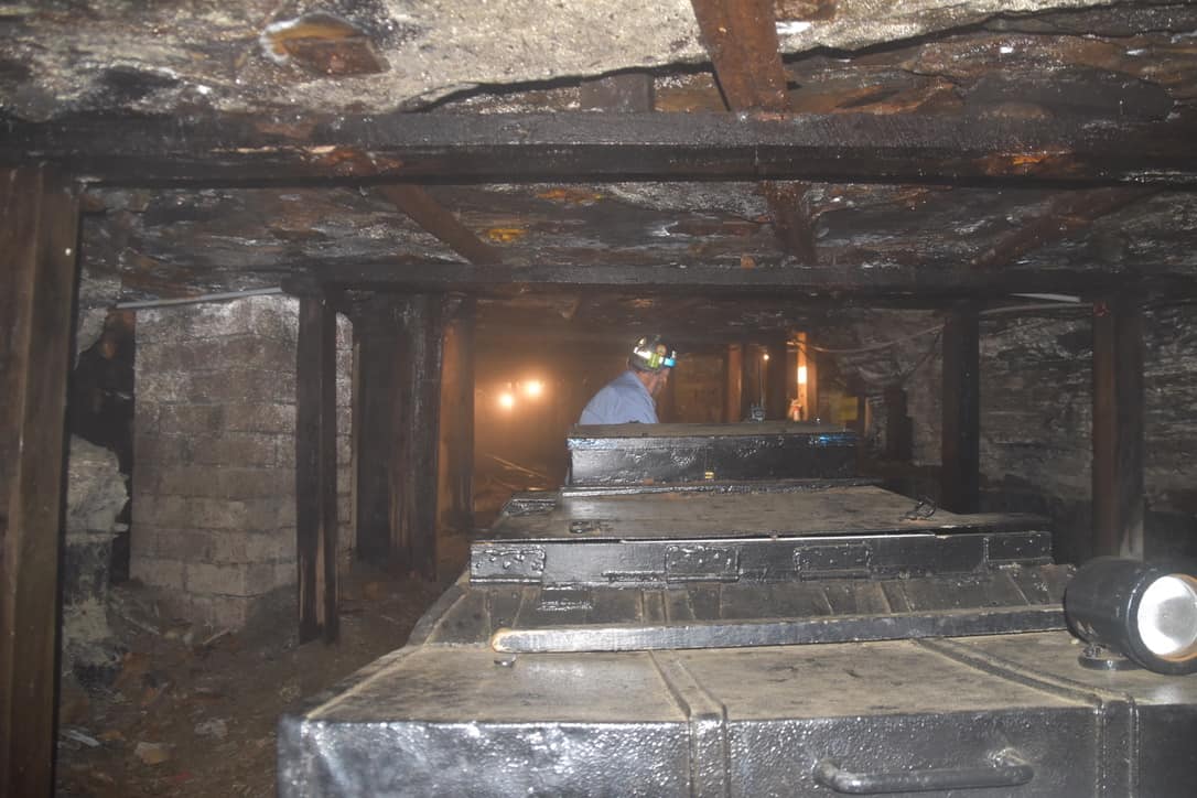 The mantrip carrying us into the mine