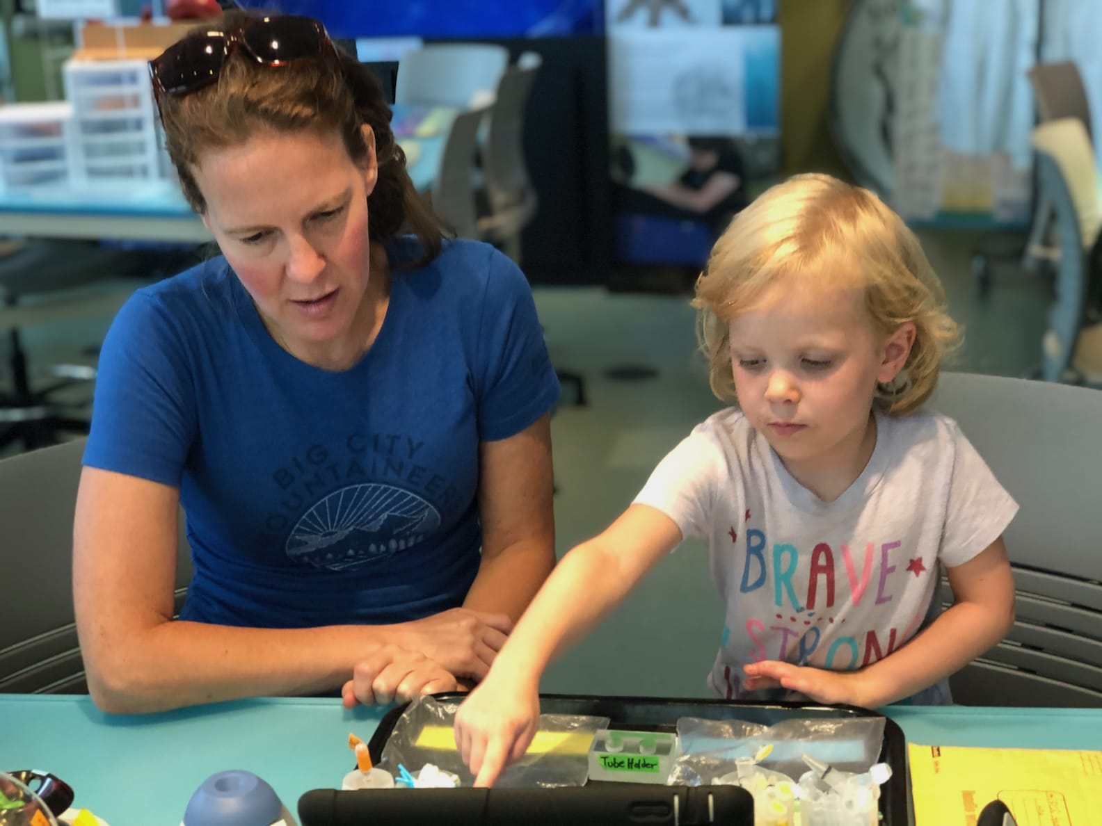 Mary and Liza at the science museum